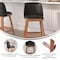 Flash Furniture 24" Black LeatherSoft Wooden Counter Stools, PK 2 CH-192162X000PU-24-BK-GG - alternate 4